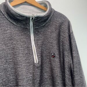 Southern Proper Quarter Zip Knit Pullover Heathered Gray Men's XL Elbow Pads